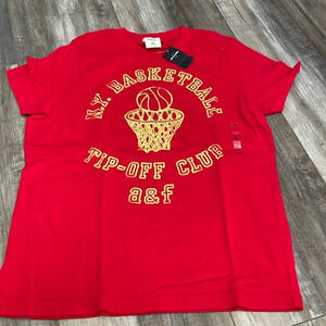 Abercrombie Kids Red Muscle NY Basketball Tee NEW